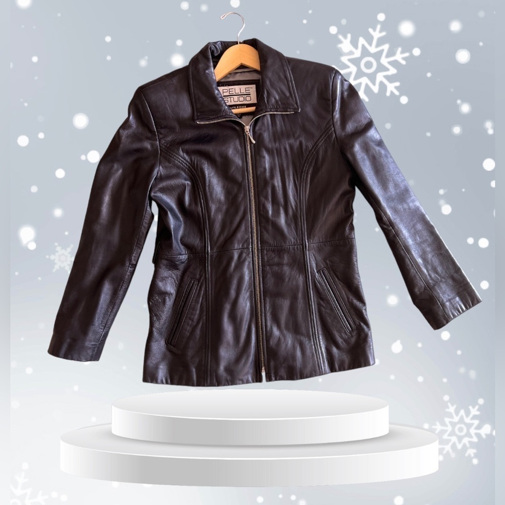 Wilson’s the Leather Experts Pelle Studio Collared Leather Jacket